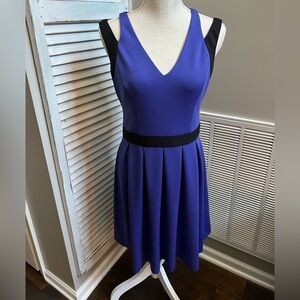 Jessica Simpson dress. Size 4.  Blue with Black waistline and shoulder strap.